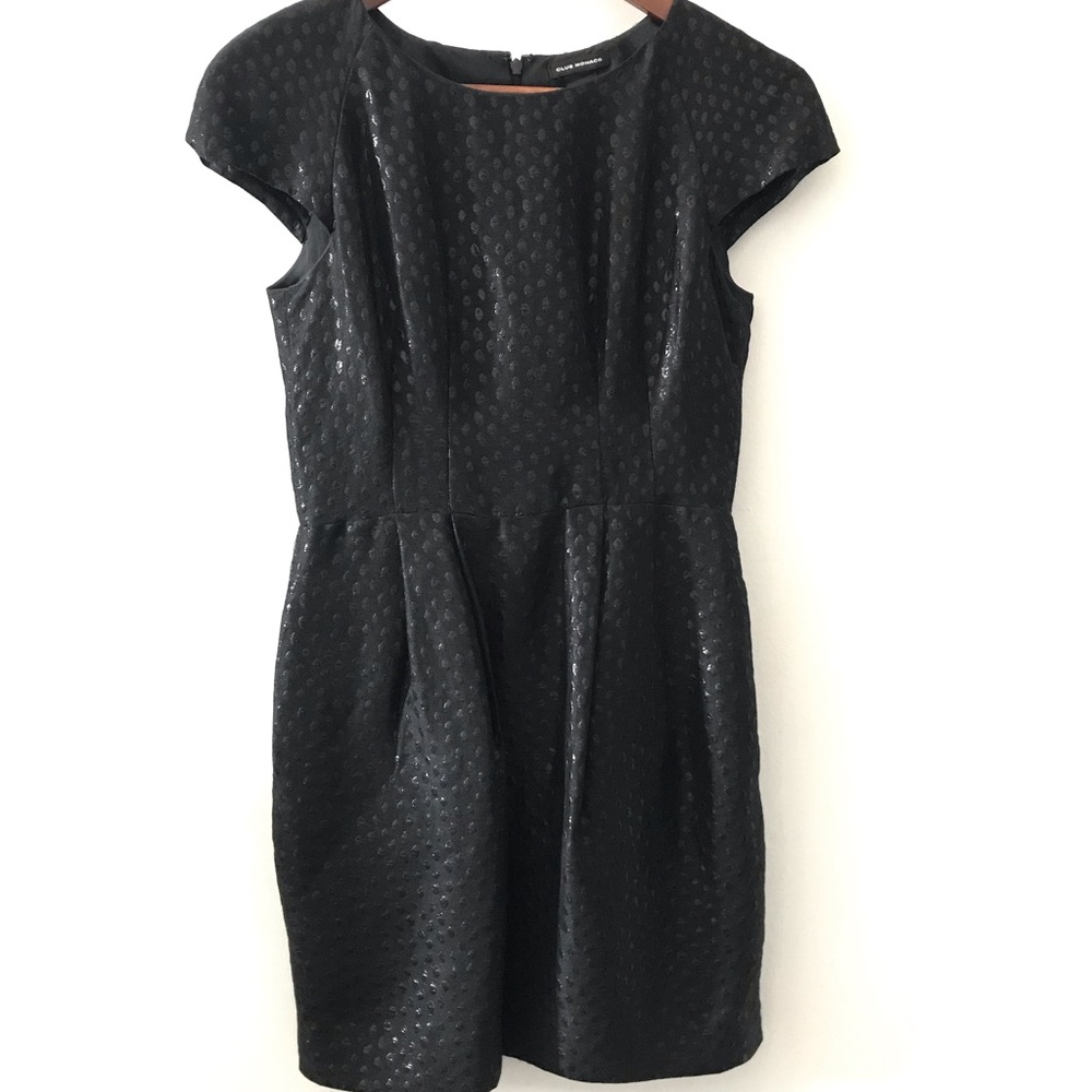 Club Monaco Black Polkadots dress
